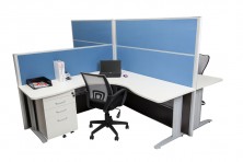 Rapid Screens 1250 And 1650 High. Rapid Span White Workstation